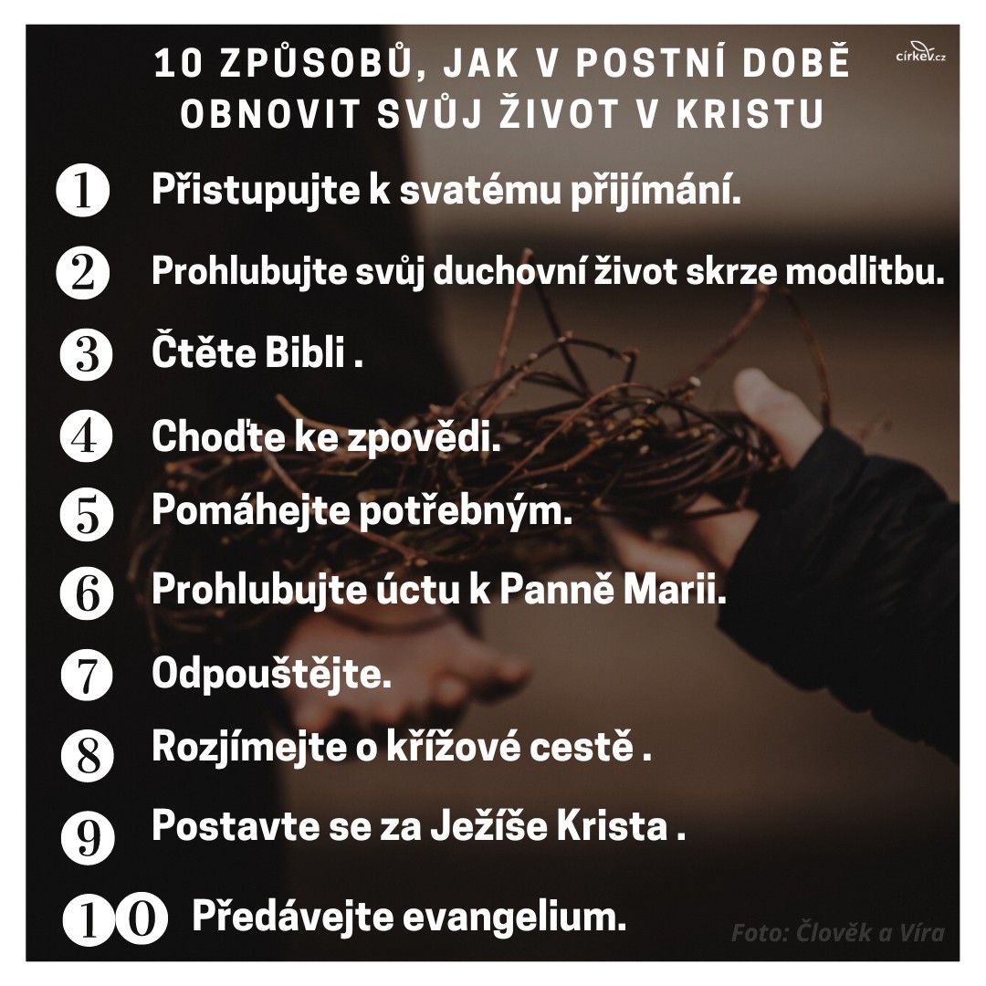 10 nápadů jak dobře prožít postní dobu